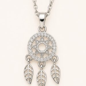 Collar atrapasueños plateado