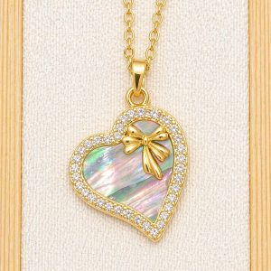 Collar corazón nácar