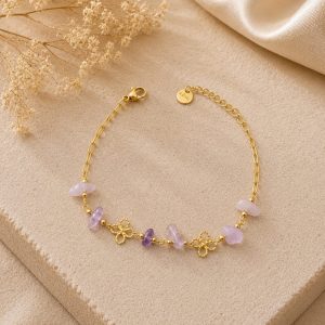 pulsera amatista y trébol