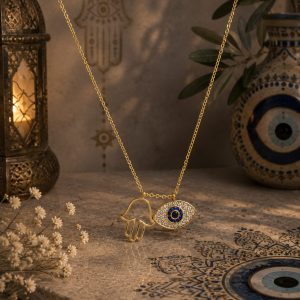 Collar Ojo Turco y mano de Fátima