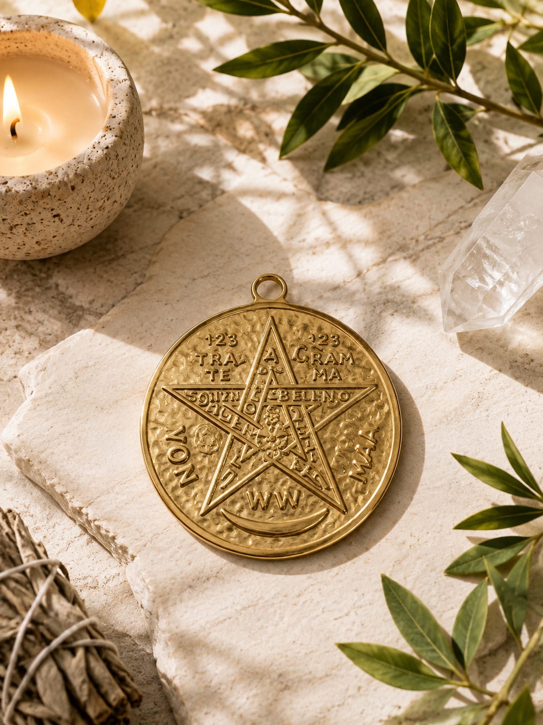 Medalla Tetragramaton 3cm dorada