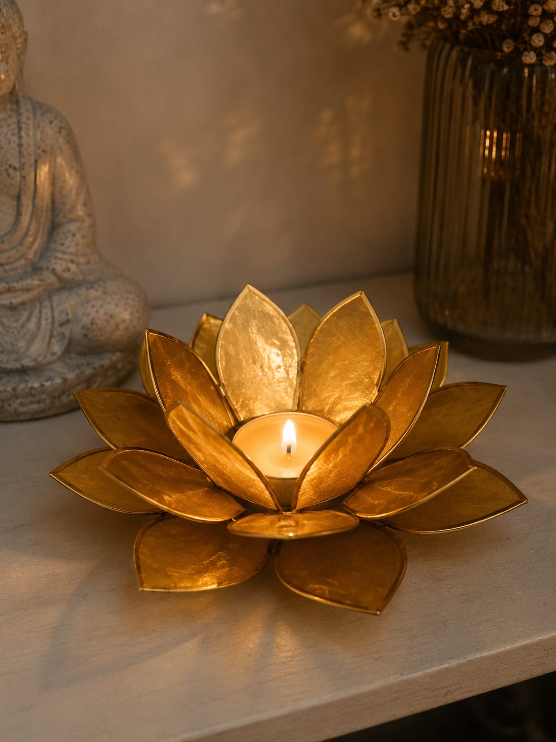 Porta vela loto Amarillo