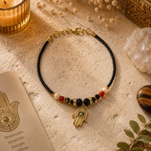 Pulsera mano de Fátima negra
