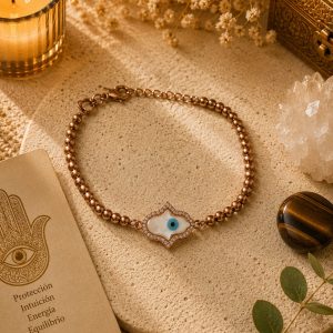 Pulsera ojo turco  mano de Fátima