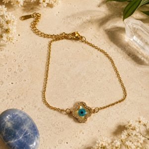 Pulsera ojo turco  trébol