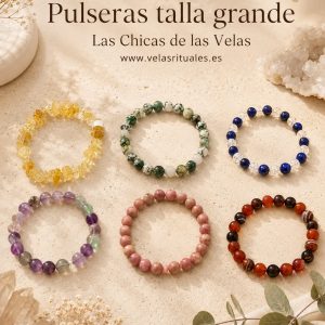 Pulseras grandes de minerales