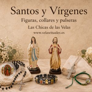 Santo y Virgenes (Figuras, collares, pulseras)