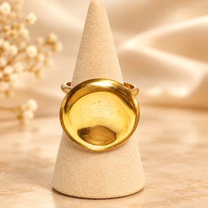 Anillo Círculo Dorado adaptable · Acero