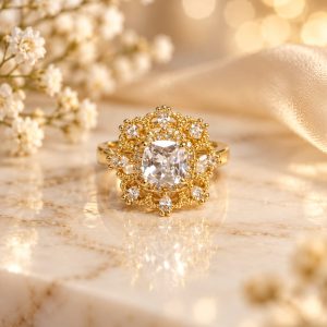Anillo Elegance con Baño de Rodio y Circonitas N.16