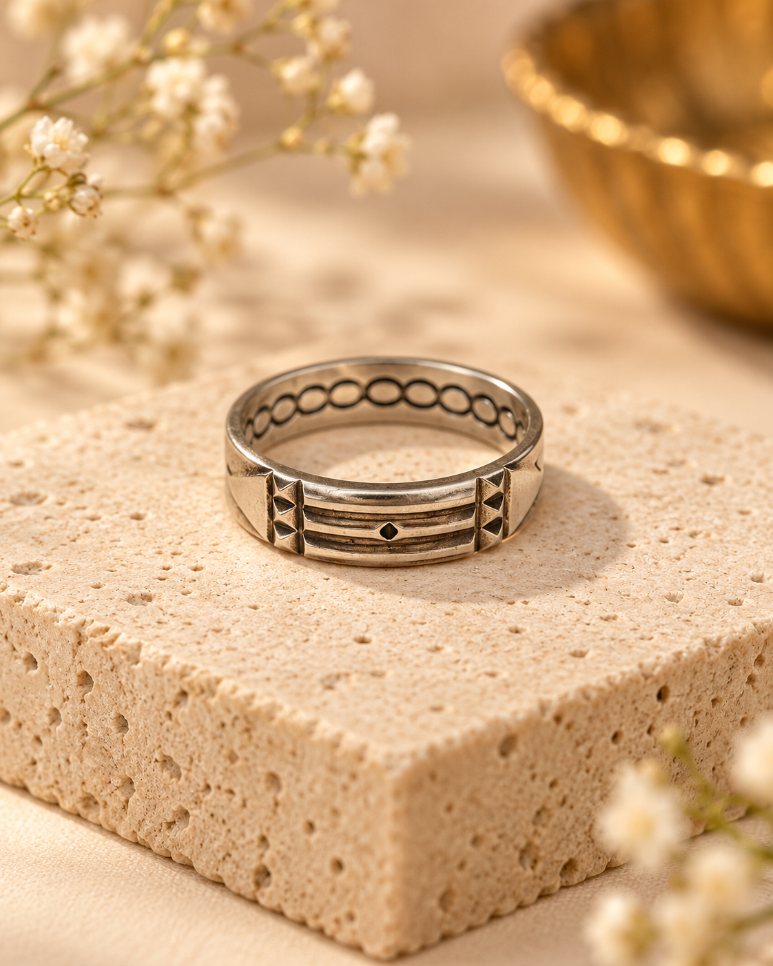 Anillo Atlante de plata N.18 - Protección, equilibrio y fuerza interior