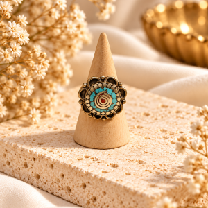 Anillo bohemio espiral ajustable