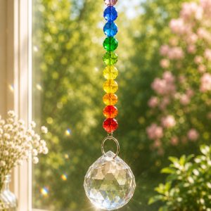 Atrapasol Arcoíris con Esfera de Cristal