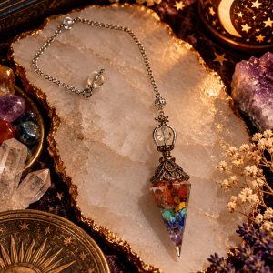 Péndulo de piedras de los 7 chakras