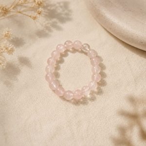 Anillo elástico Cuarzo Rosa