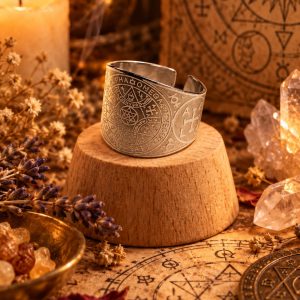 Anillo de simbología esotérica ajustable