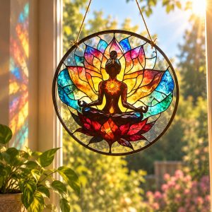 Atrapasol Vitral Flor de Loto