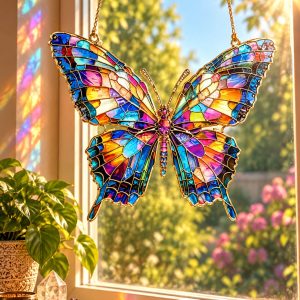 Atrapasol Vitral Mariposa