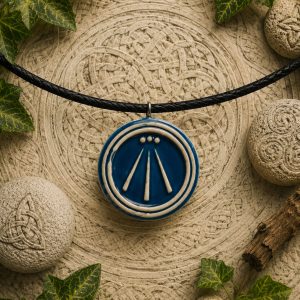 collar celta Awen azul