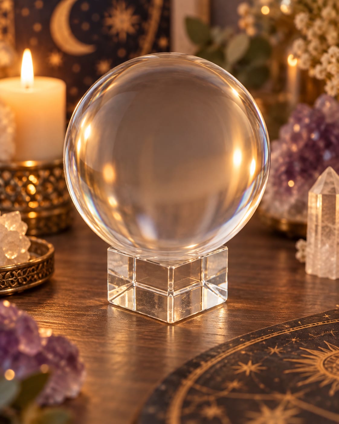 Bola de cristal 10cm intuición y meditación