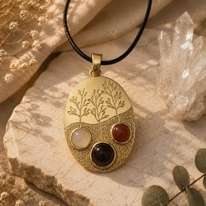 colgante árbol de la vida y minerales