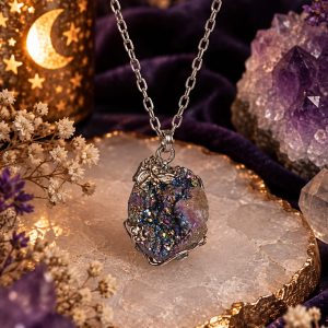 Colgante Druzy Irisdiscente   Energía, intuición y transformación
