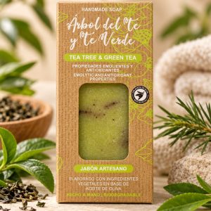 Jabón Árbol del Té y Té verde    Renovación y equilibrio