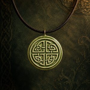 collar celta Nudo perenne verde