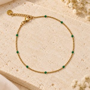 Tobillera bolas verdes
