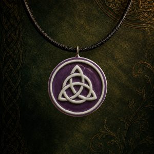 collar celta triqueta morada