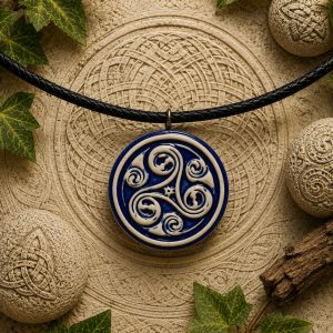 collar celta trisquel azul