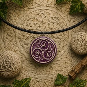 collar celta trisquel morado