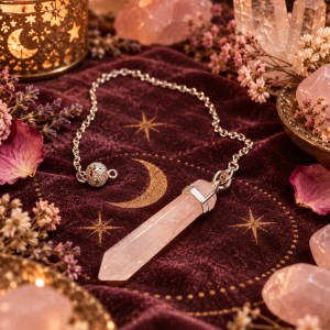 Péndulo de Cuarzo Rosa