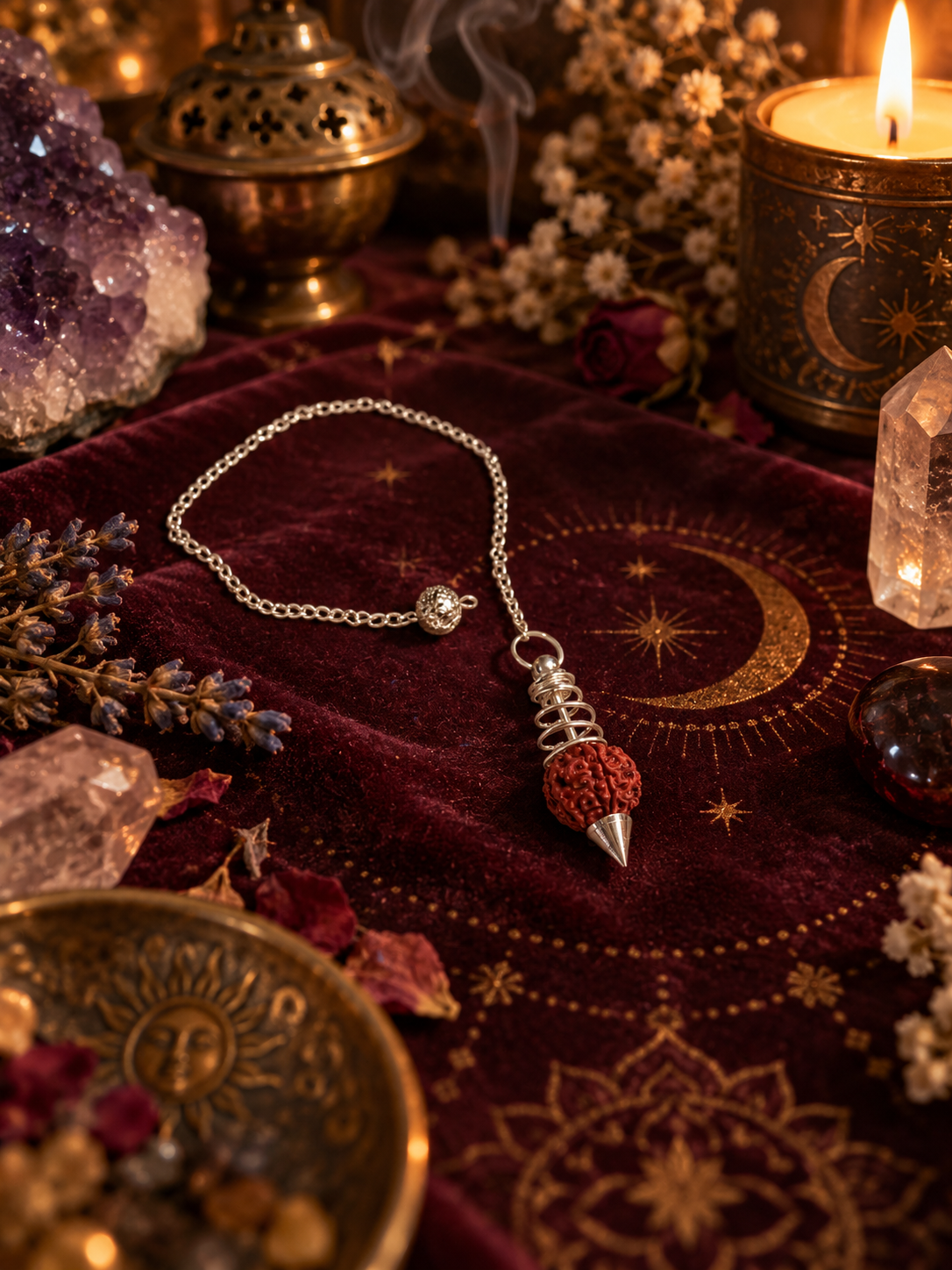 Péndulo de Rudraksha – Protección, equilibrio y conexión espiritual
