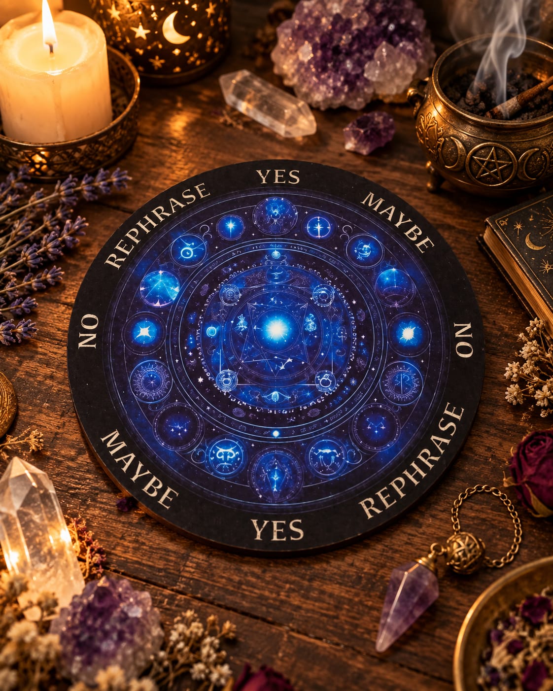 Tablero para Péndulo flexible diseño zodiacal