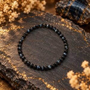 Pulsera de Ojo de Halcón 4mm Protección · Claridad Mental · Equilibrio