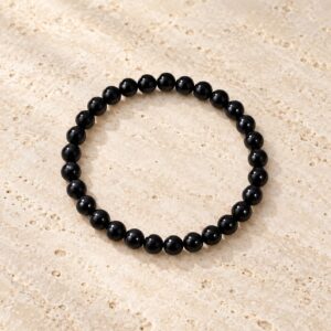 Pulsera de Ónix Negro de 6mm – Protección, Fuerza y Equilibrio Energético