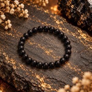 Pulsera de Shungita 6mm  Protección · Purificación · Equilibrio Energético
