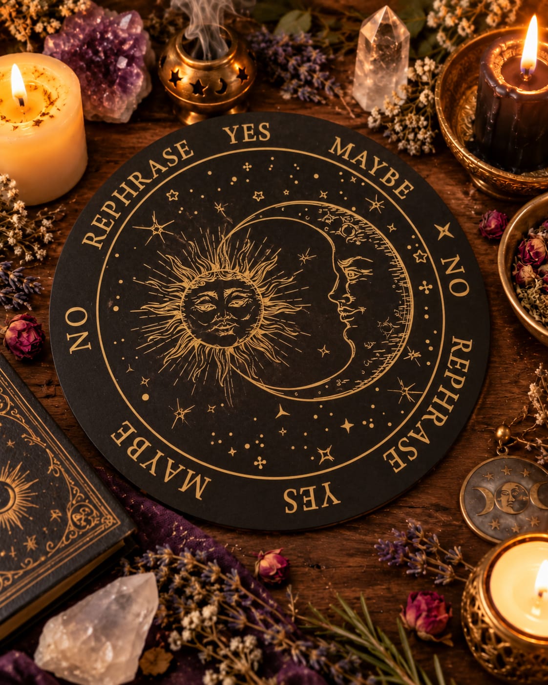 Tablero para Péndulo Sol y Luna diseño celestial